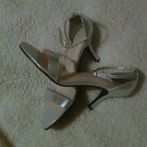 David's Bridal Nayomi strappy heels